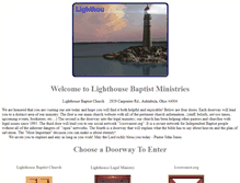 Tablet Screenshot of lighthousebaptistministries.org